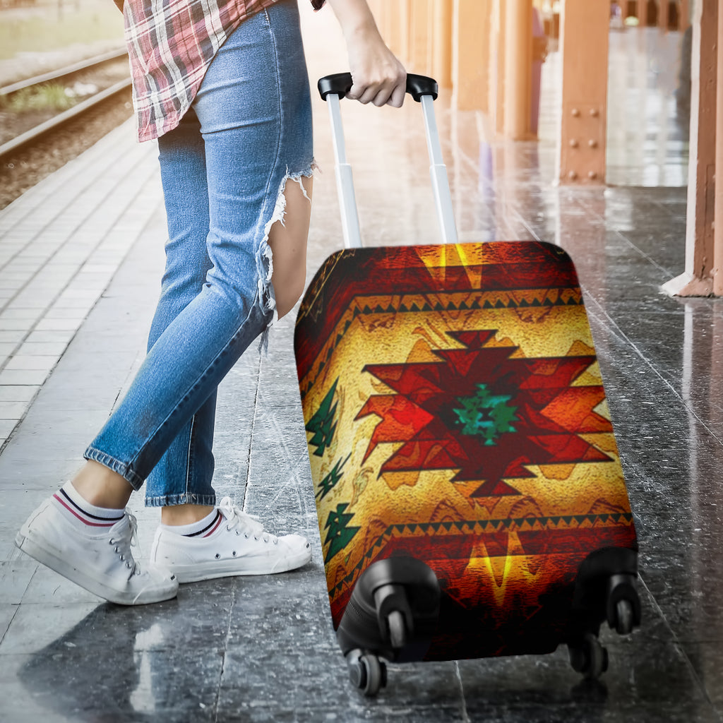 United Tribes Brown Design Native American Luggage Covers LT10 - Wonder Print Shop