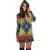 Blue Diamond Triangles Native American Hoodie Dress LT10 - Wonder Print Shop