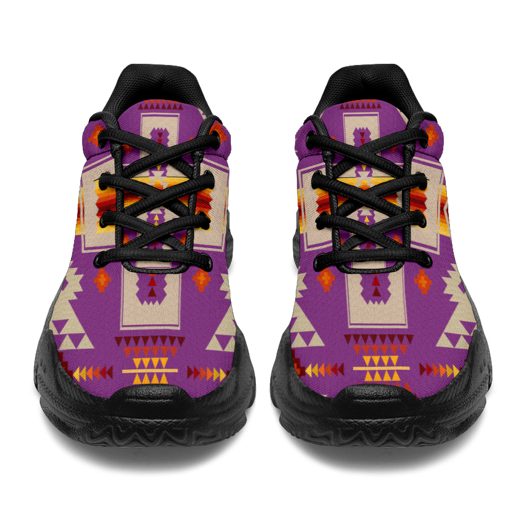 native-american-light-purple-tribe-design-chunky-sneakers