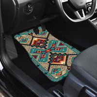 Tribe Blue Pattern Native American Front Car Mats (Set Of 2) LT10 - Wonder Print Shop