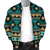 Green Ethnic Aztec Men's Bomber Jacket LT10 - Wonder Print Shop