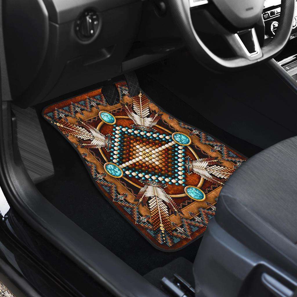 Mandala Brownl Native American Front Car Mats (Set Of 2) LT10 - Wonder Print Shop