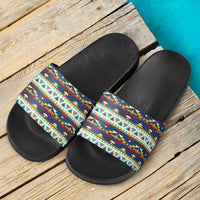 blue-pattern-native-american-slide-sandals