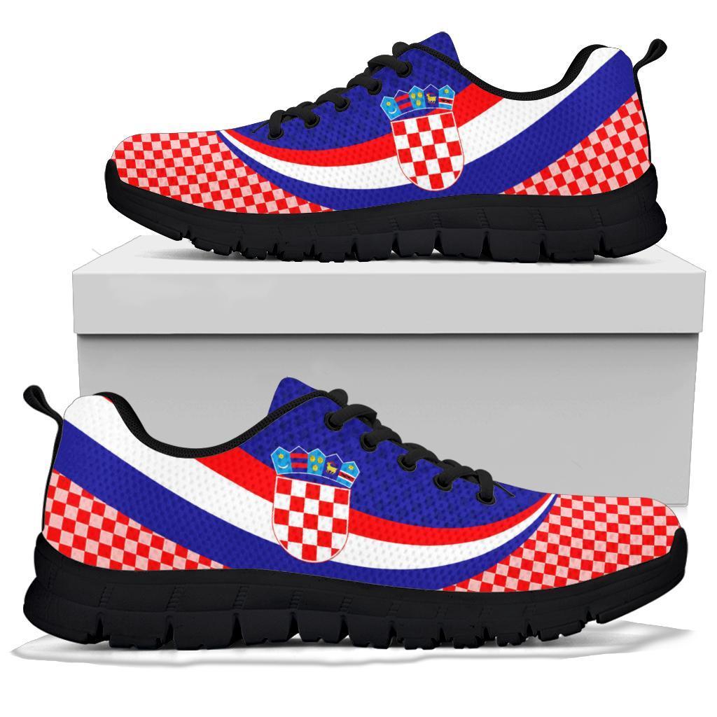 Croatia Sneakers - Croatia Coat Of Arms and  Flag Color - Wonder Print Shop