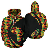African Hoodie Kente Cloth Ghana Special Pullover Circle Style - Wonder Print Shop