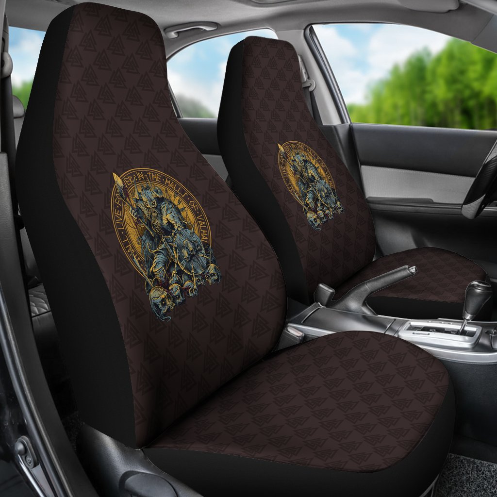 Viking Car Seat Covers Warrior Viking Shield Skull RLT12 - Wonder Print Shop