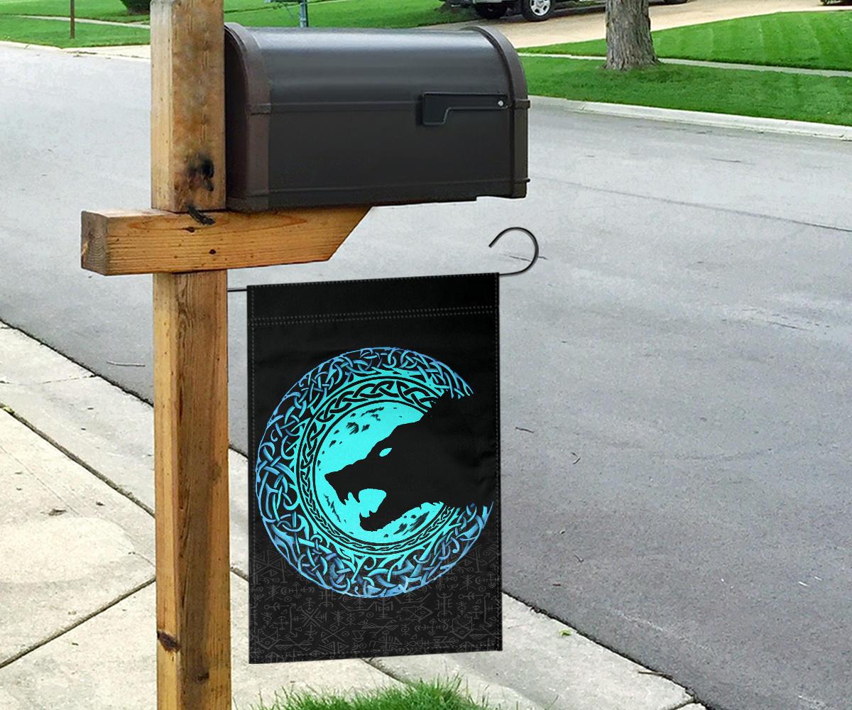 Viking Flag Fenrir Norse Wolf RLT12 - Wonder Print Shop