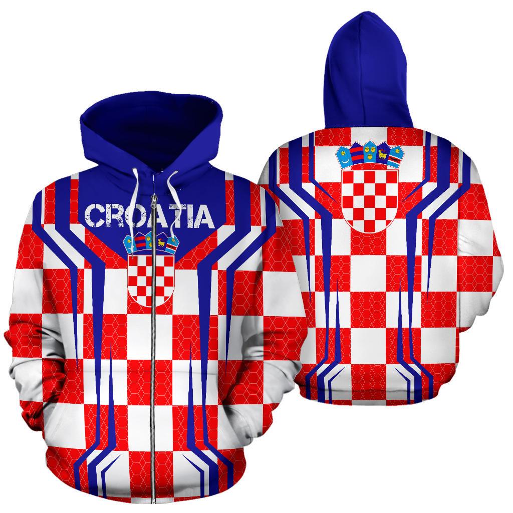 (Hrvatska) Sport Croatia Edition Zipper Hoodie - Wonder Print Shop