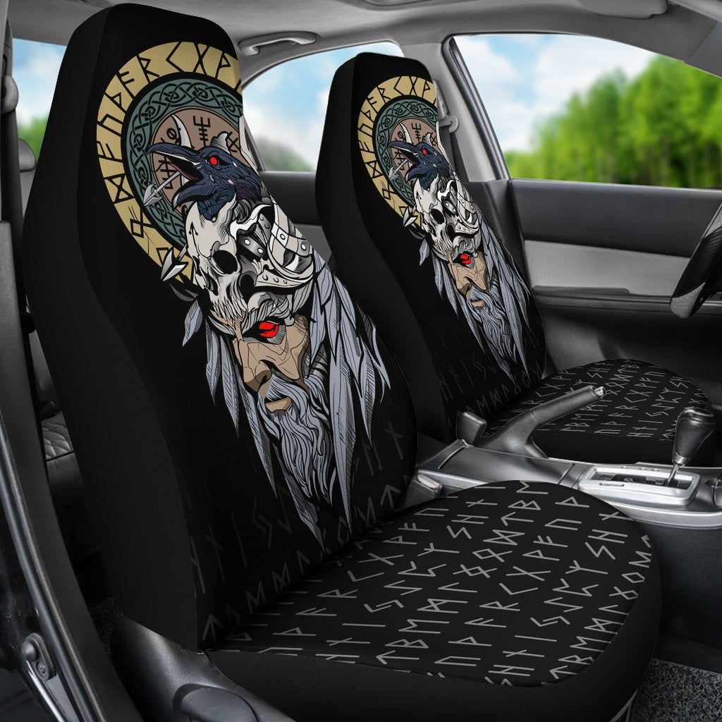 Viking Odin Raven Car Seat Covers RLT12 - Wonder Print Shop