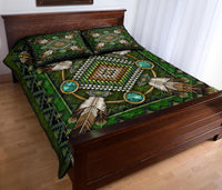Mandala Green Design Native American Quilt Bed Set LT10 - Wonder Print Shop