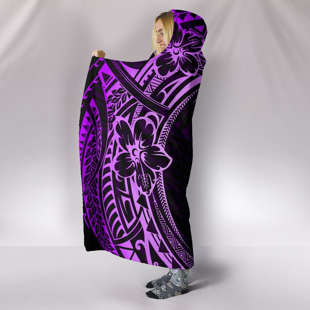 hawaii-turtle-polynesian-purple-hooded-blanket