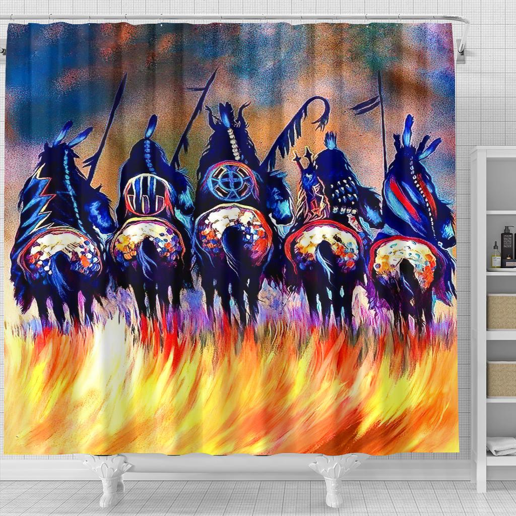warriors-native-american-shower-curtain