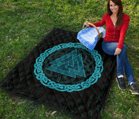 Viking Triple Horn Odin Premium Quilt RLT12 - Wonder Print Shop