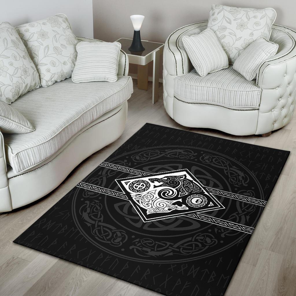 Vikings Area Rug The Wolves, Skoll and Hati RLT12 - Wonder Print Shop