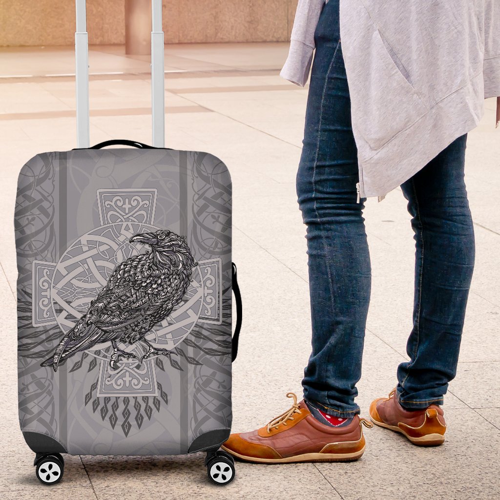 Viking Luggage Covers - Odin's Celtic Raven - Scandinavian Tattoo RLT12 - Wonder Print Shop