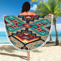 Tribe Blue Pattern Native American Pride Beach Blanket LT10 - Wonder Print Shop