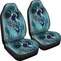 Native American Indian Wolf 3D Car Seat Covers LT10 - Wonder Print Shop