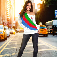 Eritrea Off Shoulder Sweater Special Flag - Wonder Print Shop