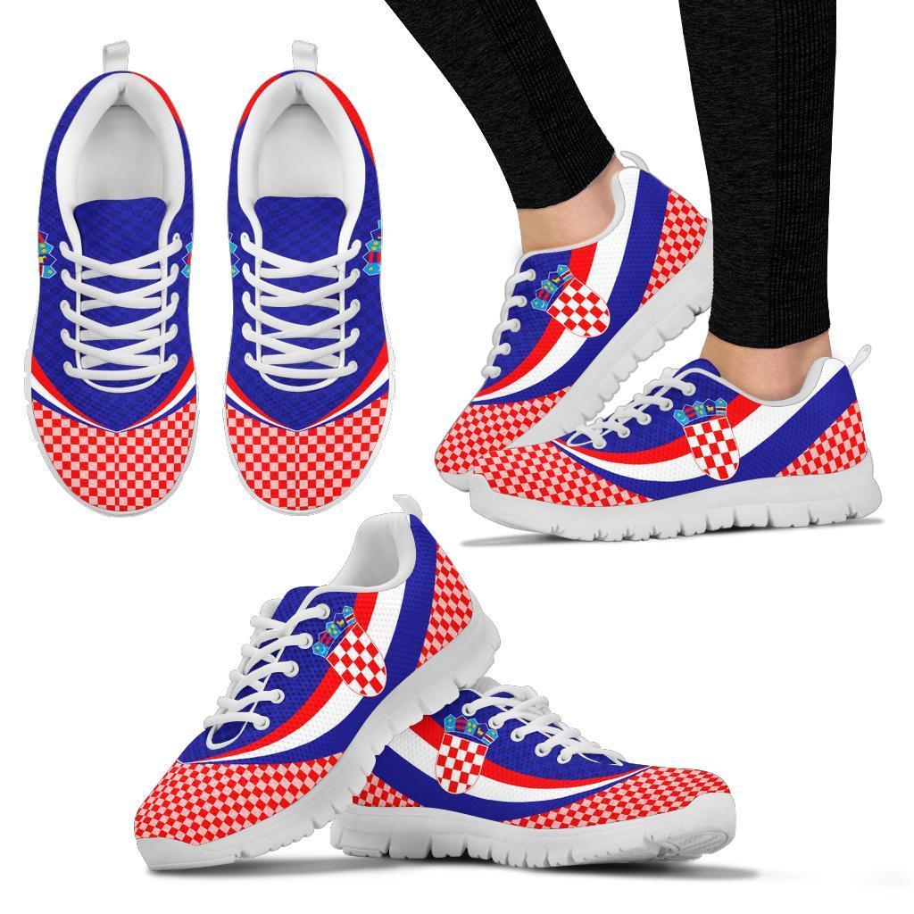 Croatia Sneakers - Croatia Coat Of Arms and  Flag Color - Wonder Print Shop