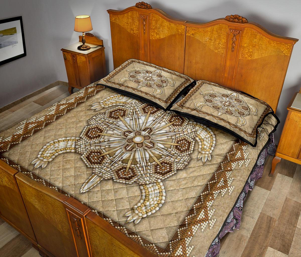 Turtle Tribe Native American Quilt Bed Set LT10 - Wonder Print Shop