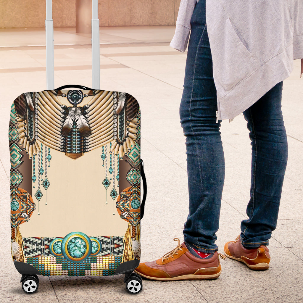 Brown Pattern Breastplate Native American Luggage Covers LT10 - Wonder Print Shop