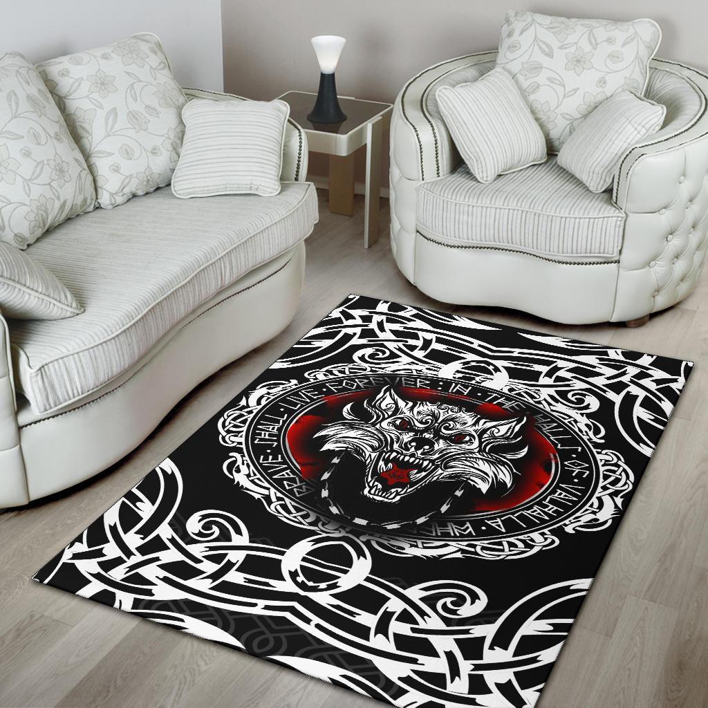 Viking Area Rug, Fenrir Wolf RLT12 - Wonder Print Shop
