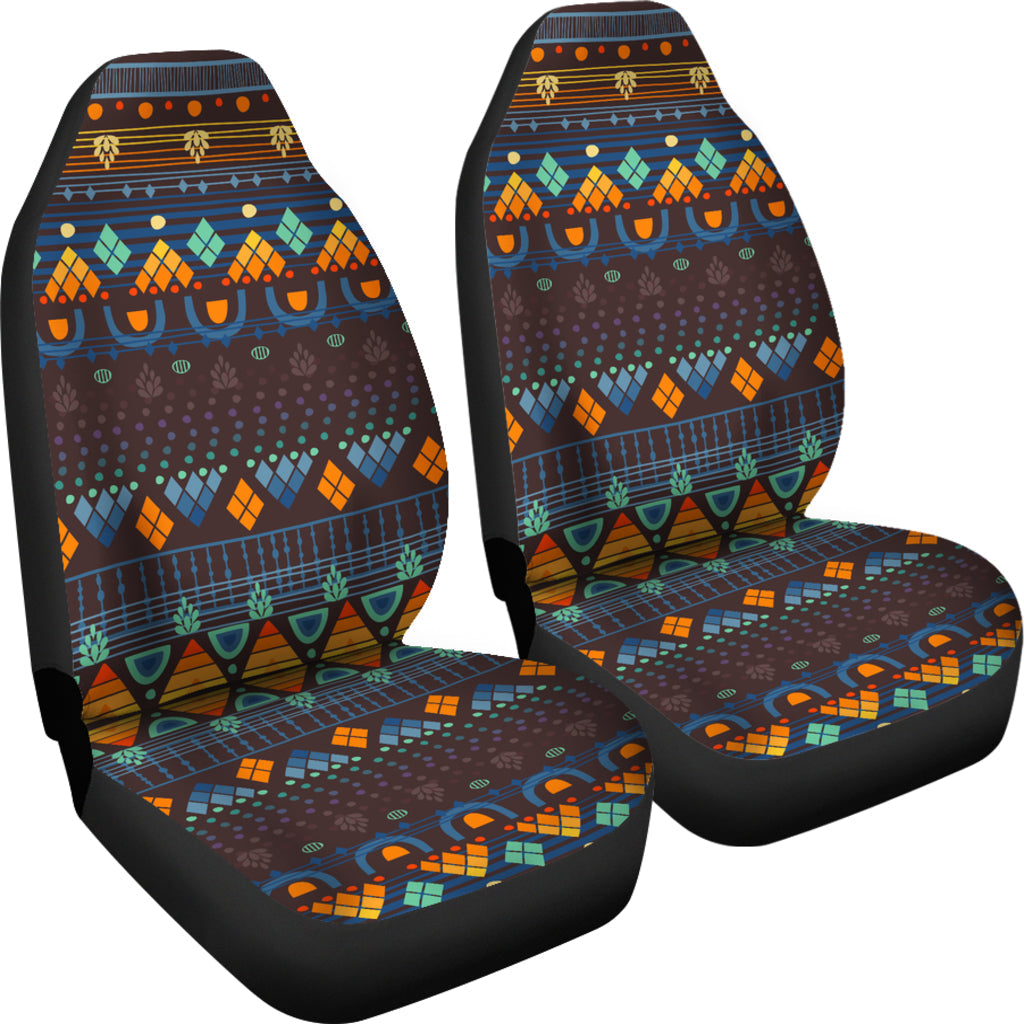 Ethno Brown Blue Car Seat Cover LT10 - Wonder Print Shop