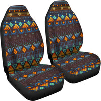 Ethno Brown Blue Car Seat Cover LT10 - Wonder Print Shop