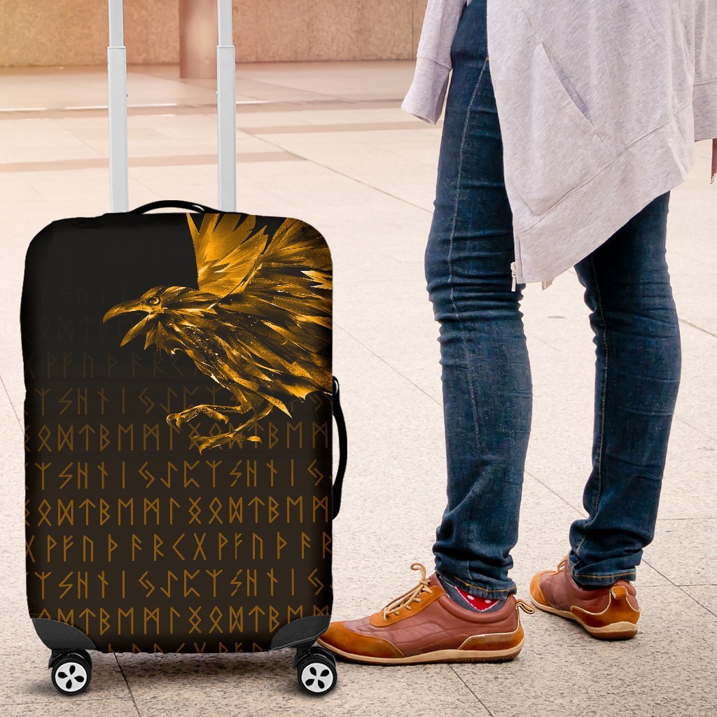 Viking Luggage Covers - The Raven Of Odin Rune, Gold RLT12 - Wonder Print Shop