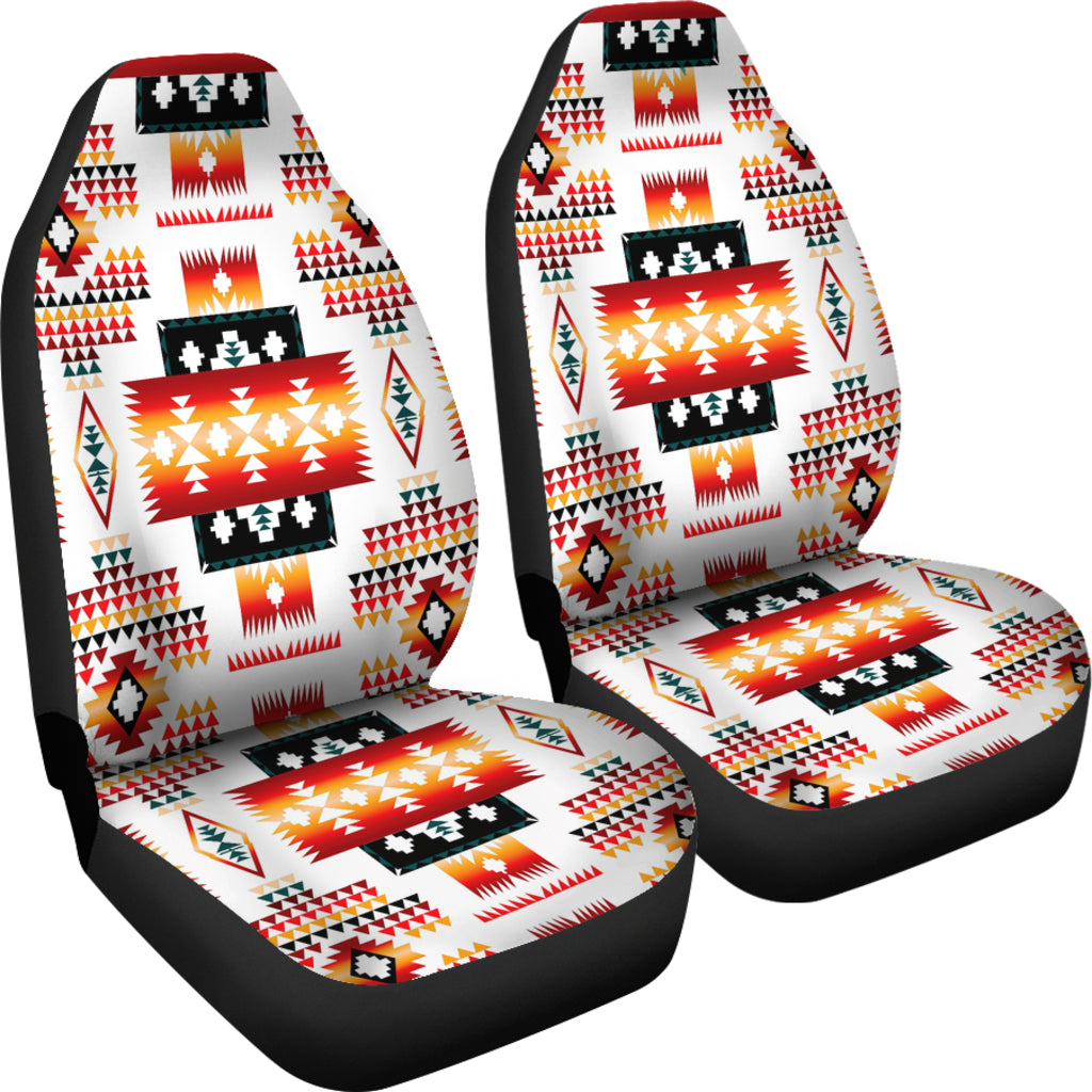 White Tribes Pattern Native American Car Seat Covers LT10 - Wonder Print Shop