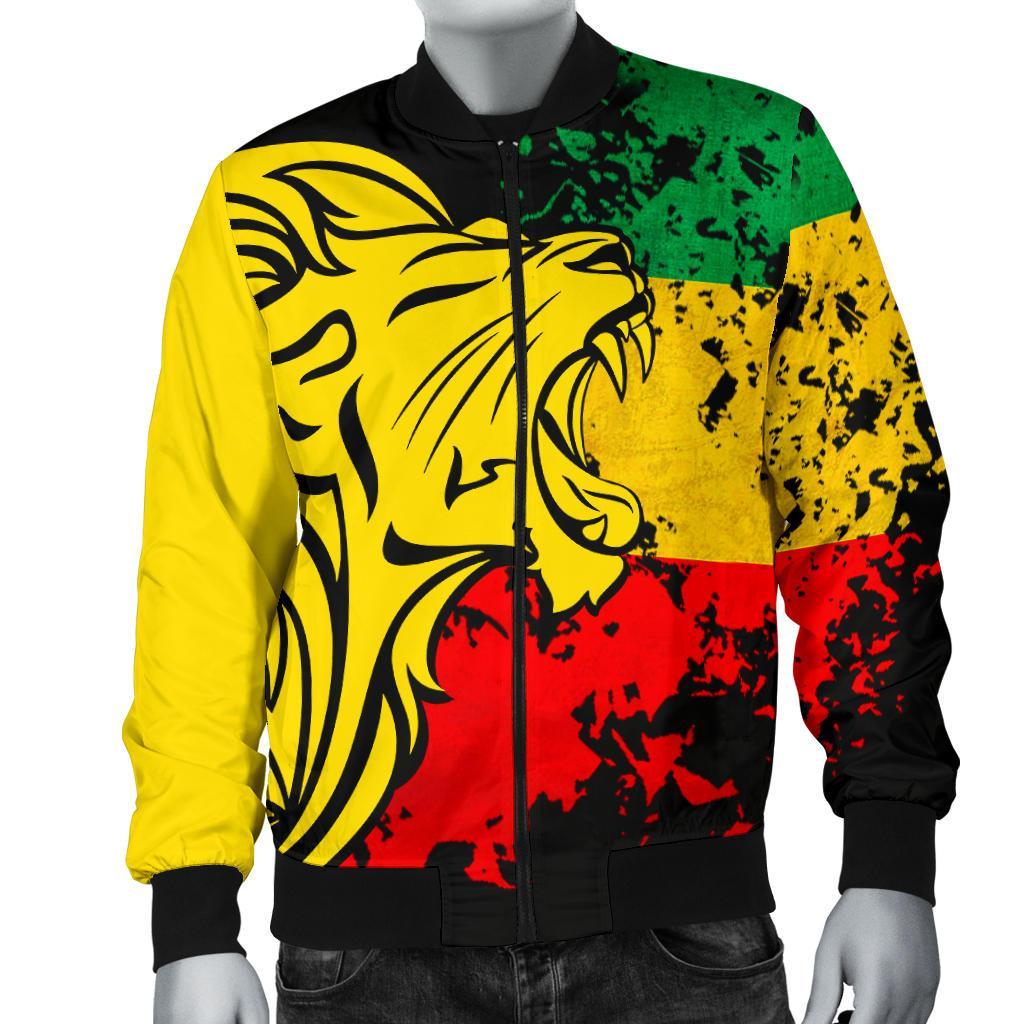 Ethiopia Men's Bomber Jacket Lion - Wonder Print Shop