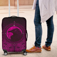Viking Luggage Cover, Ethnic Odin Raven Pink RLT12 - Wonder Print Shop