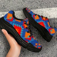 native-american-red-and-yellow-geometric-chunky-sneakers