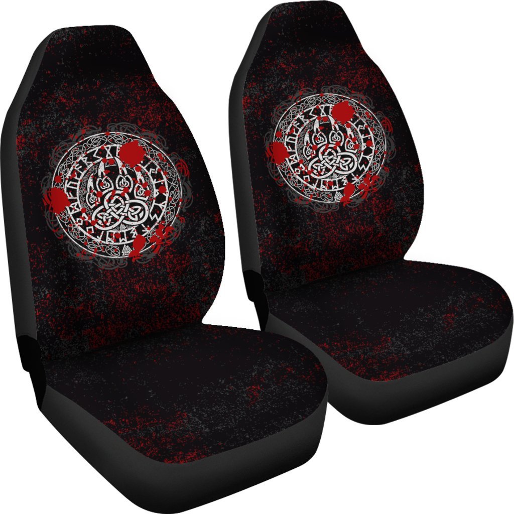 Viking Car Seat Covers Viking Bear Claws Blood Tattoo RLT12 - Wonder Print Shop
