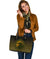 Viking Large Leather Tote Bag, Ethnic Odin Raven Gold RLT12 - Wonder Print Shop