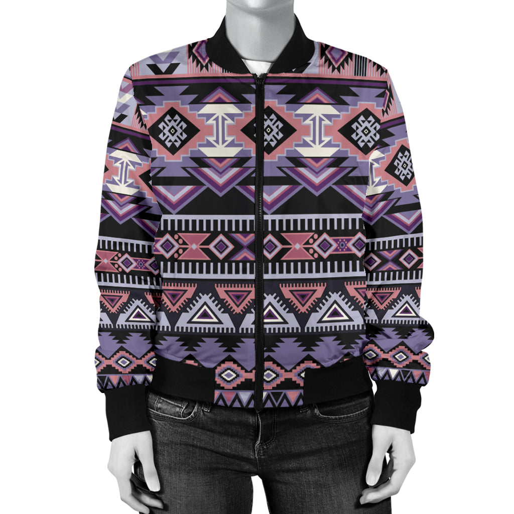 Ethnic Pattern Women's Bomber Jacket LT10 - Wonder Print Shop