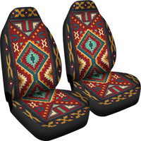 Native Red Yellow Pattern Native American Car Seat Covers LT10 - Wonder Print Shop