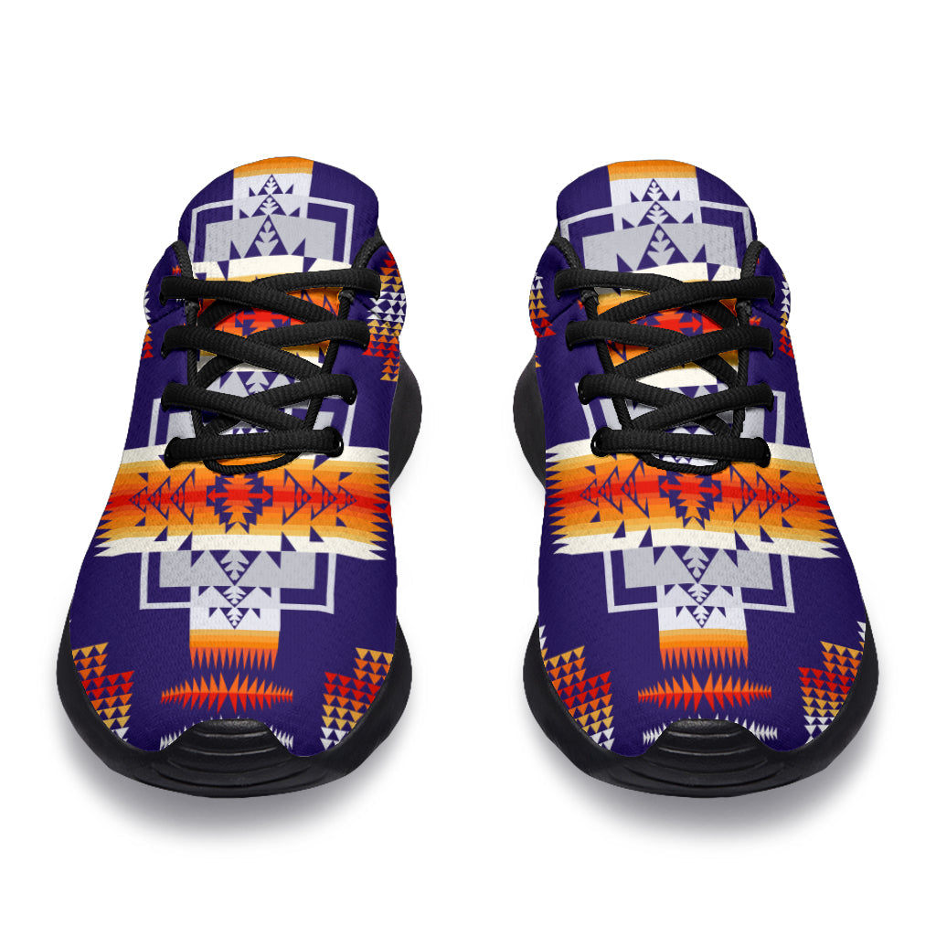Purple Pattern Native American Sport Sneakers LT10 - Wonder Print Shop