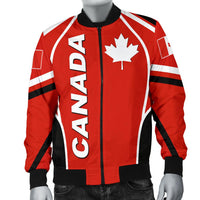Canada Men's Bomber Jacket- Canadian Maple Leaf Sport Style - Wonder Print Shop