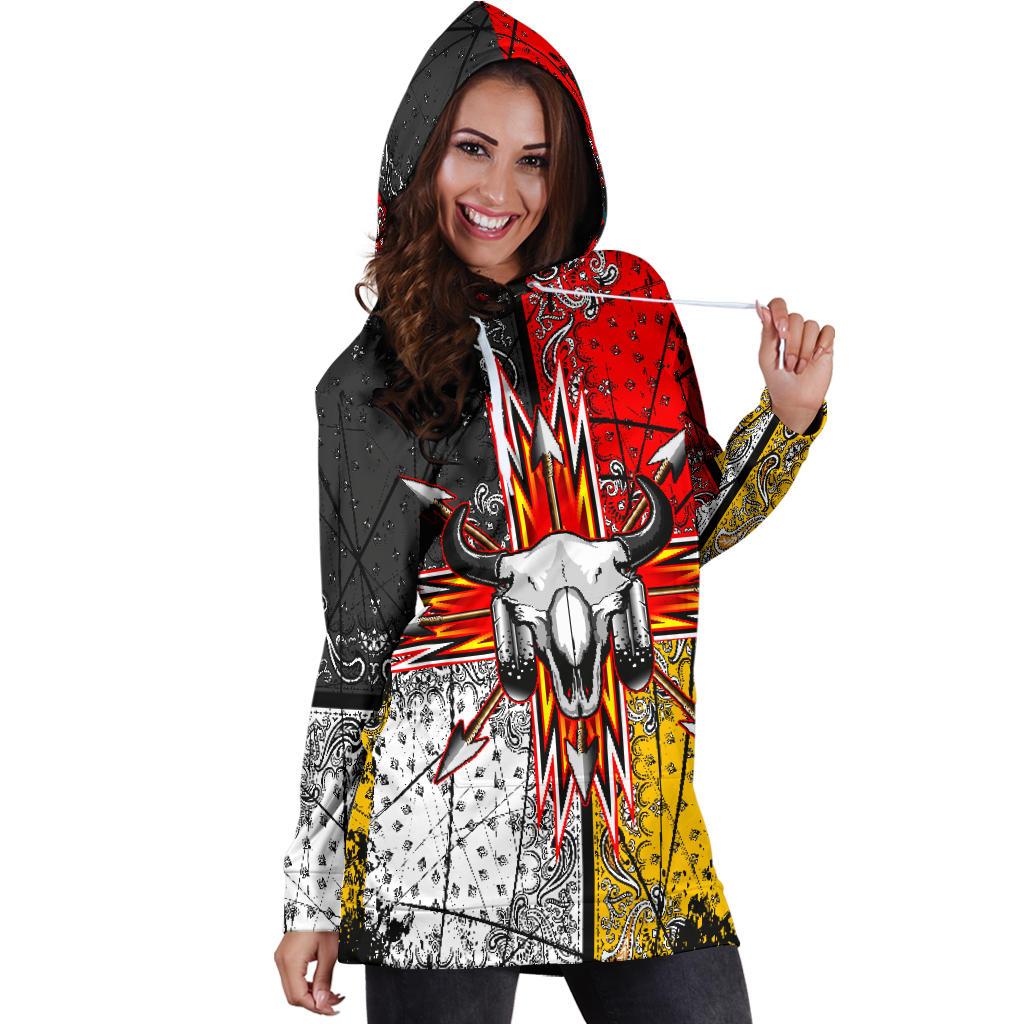 Bison Arrow Native American Women's Hoodie Dress LT10 - Wonder Print Shop