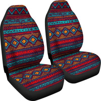 LT10 colorful tribal seat covers, two front cushions and back panels with bold geometric stripes