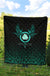 Viking Premium Quilt Three Raven and Valknut Cyan RLT12 - Wonder Print Shop