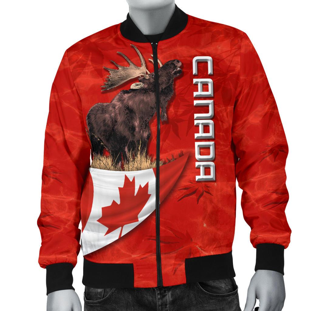 Canada Moose Men Bomber Jacket Maple Leaf - Wonder Print Shop