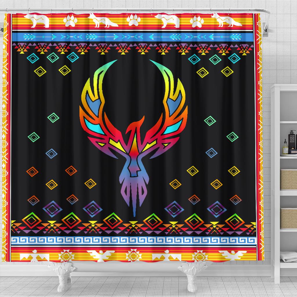 phoenix-rising-native-american-design-shower-curtain-v2