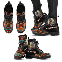 black-pattern-native-american-leather-boots