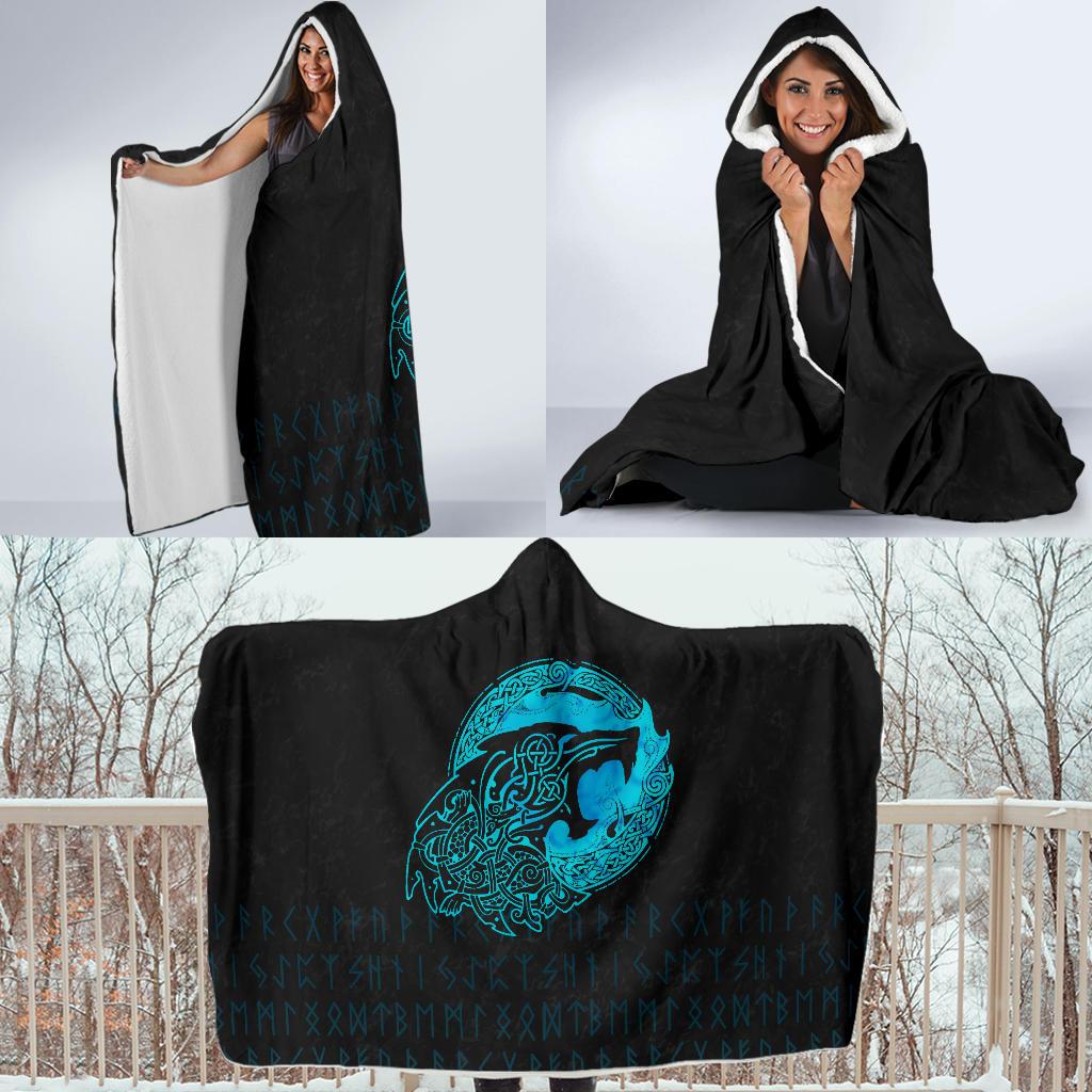 viking-economy-hooded-blanket-fenrir-wolf-cyan