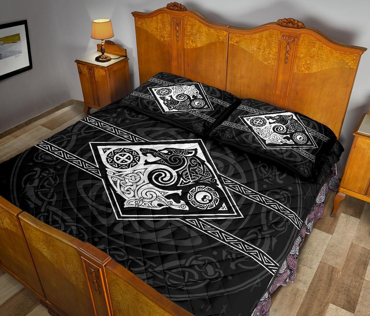 Vikings Quilt Bed Set The Wolves, Skoll and Hati RLT12 - Wonder Print Shop