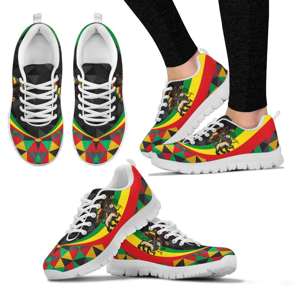 Ethiopia Sneakers - Ethiopia Rasta Lion - Wonder Print Shop