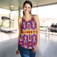 Light Purple Tribe Design Native American Women Racerback Tank LT10 - Wonder Print Shop