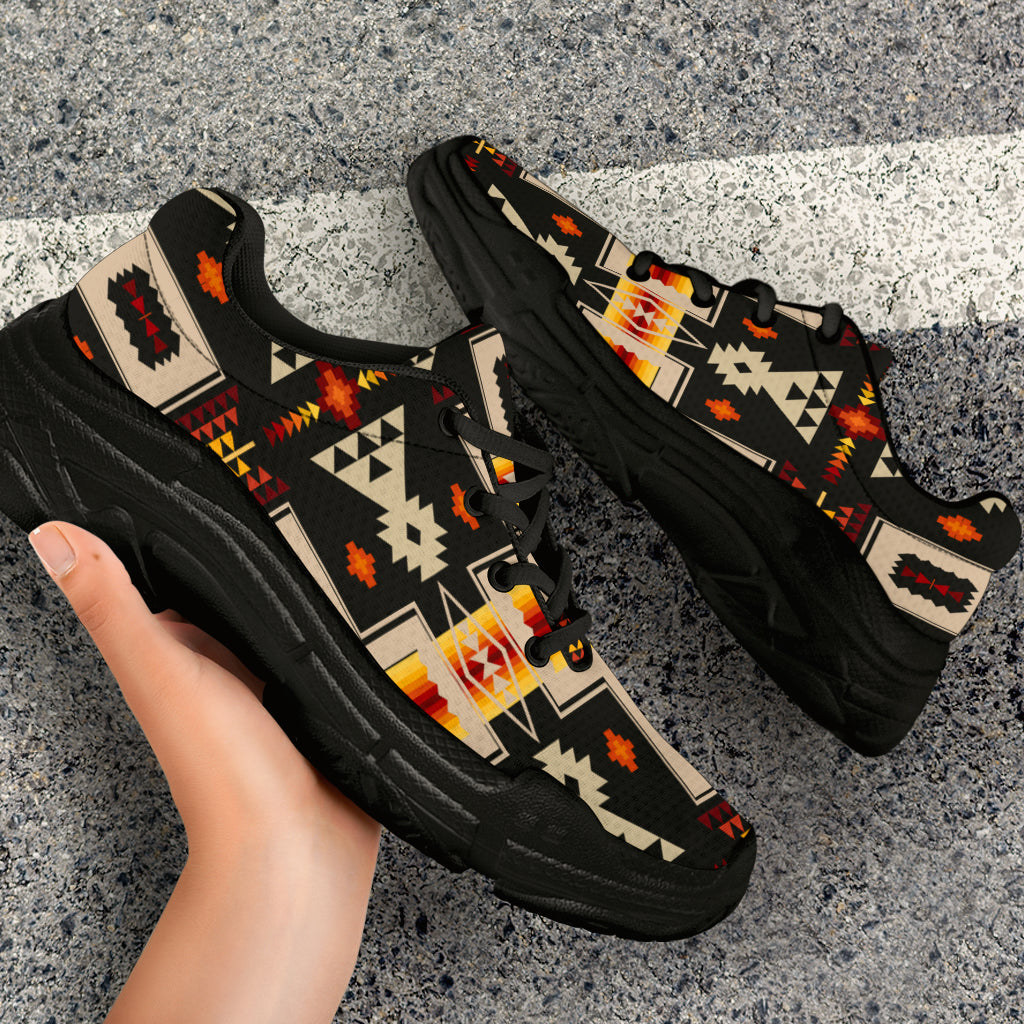 native-american-black-tribe-design-chunky-sneakers